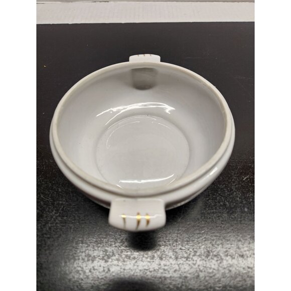 Vintage Hand Painted Porcelain Lidded Bowl With Scenic Landscape Design - Picture 8 of 15